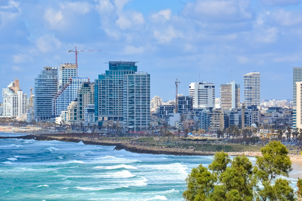 Blick auf die Skyline von Tel Aviv.
