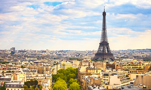 Stadtansicht von Paris mit dem Eiffelturm