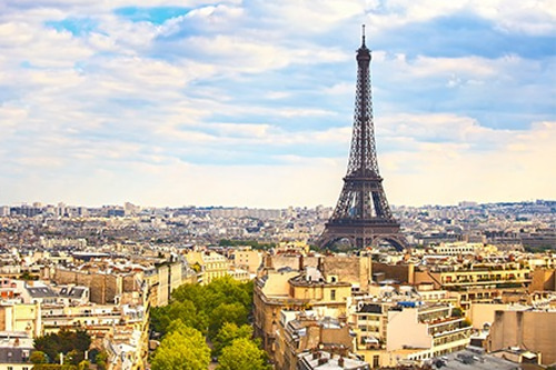 Stadtansicht von Paris mit dem Eiffelturm