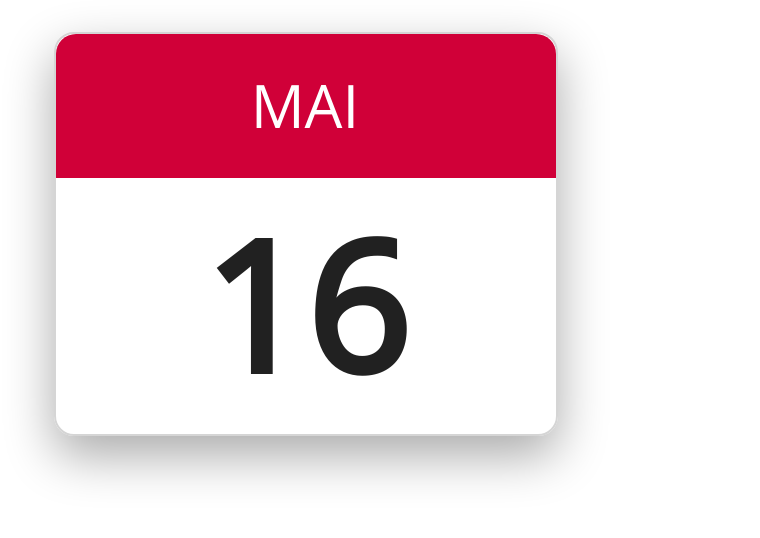 Kalenderblatt mit Datum